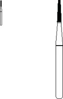 SS White #169L Carbide Bur, FG, Long Taper Flat End Plain, 100/Pk, 13168