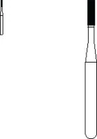 Great White Gold Series Carbide Bur, FG, Straight Cross Cut Fissure, #557, 10/Pk, 18218
