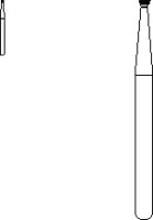 SS White Standard Operative Carbide Bur, RA, Inverted Cone, #35, 10/Pk, 14748