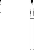 SS White Standard Operative Carbide Bur, FG, Pear, #1P, 0.8 mm Diameter, 1.1 mm Length, 10/Pk, 17732