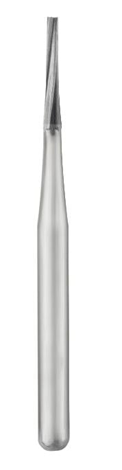 SS White FG #170L Tapered Fissure Plain Carbide Bur, Flat End, Friction Grip, 1.0 mm Diameter, 5.0 mm Length, 100/Pkg