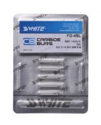 SS White Surgical Length Carbide Bur, Round, #2, FG, 1.0 mm, 5/Pack, 14002-5