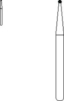 SS White Standard Operative Carbide Bur, FGSS, Round, #1/2, 0.6 mm Diameter, 10/Pk, 14962