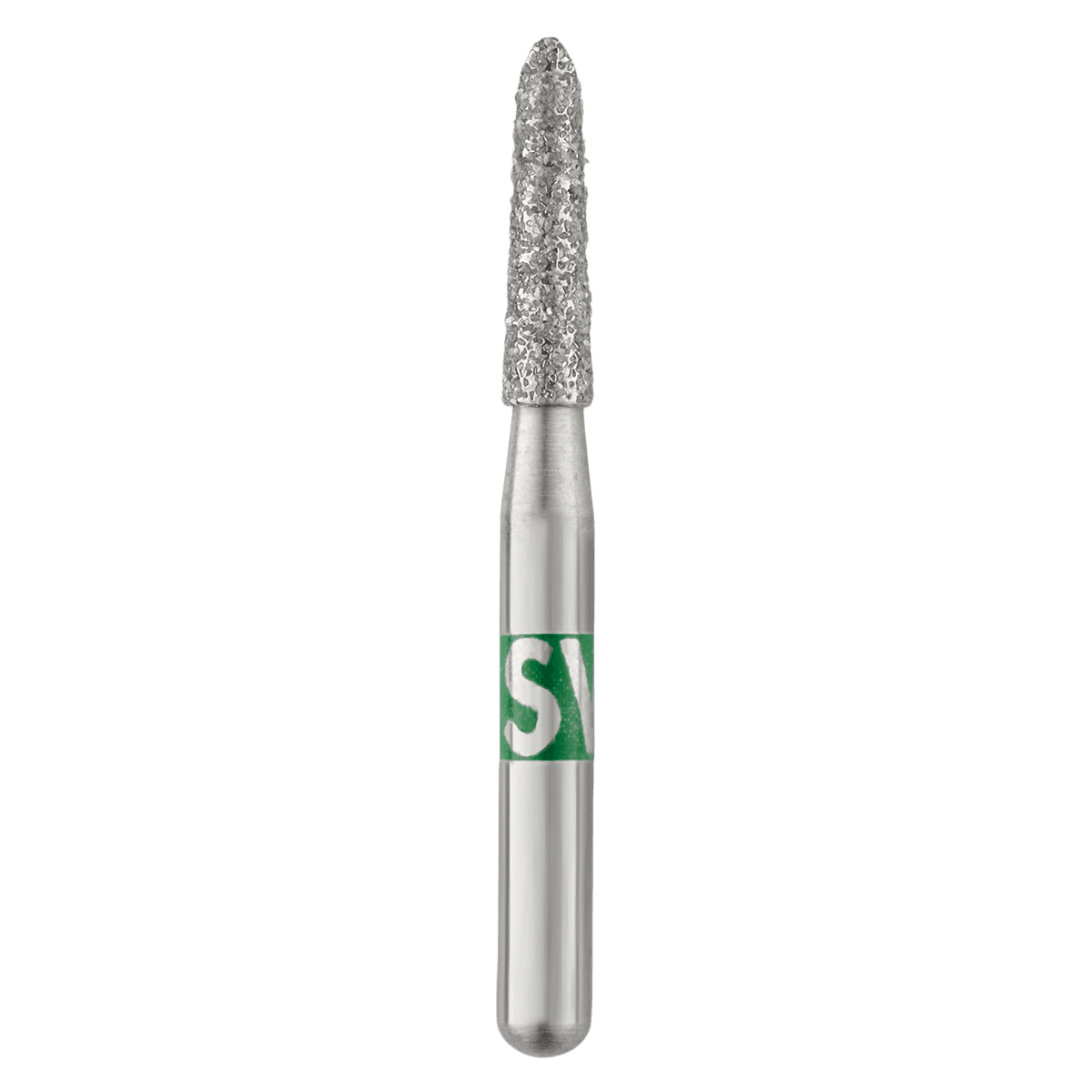 Piranha® Single Patient Use Diamond Bur, Curettage, FG Extra Short Shank, Coarse Grit, #877K-016C-SS, 1.6 mm Diameter, 25/Pkg