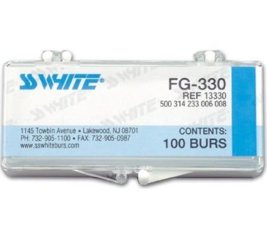 SS White Standard Operative Carbide Bur, HP, Tapered Fissure Flat End Crosscut, #703, 2.1 mm Diameter, 4.8 mm Length, 100/Pk, 12703