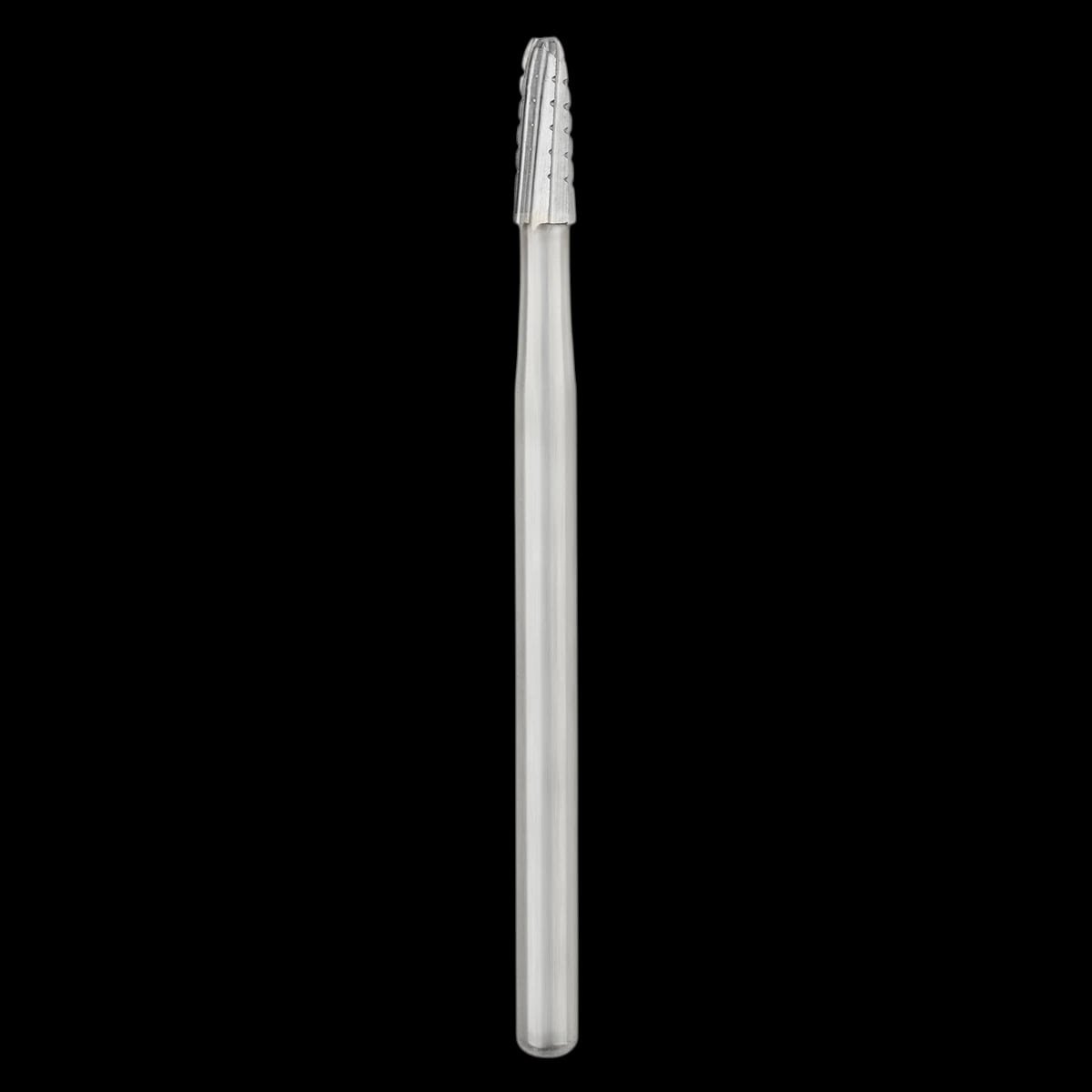 SS White #1702 FG Surgical Length Carbide Bur, Tapered Fissure Cross Cut, Round End, 1.6 mm Head Diameter, 5/Pkg, 14074-5