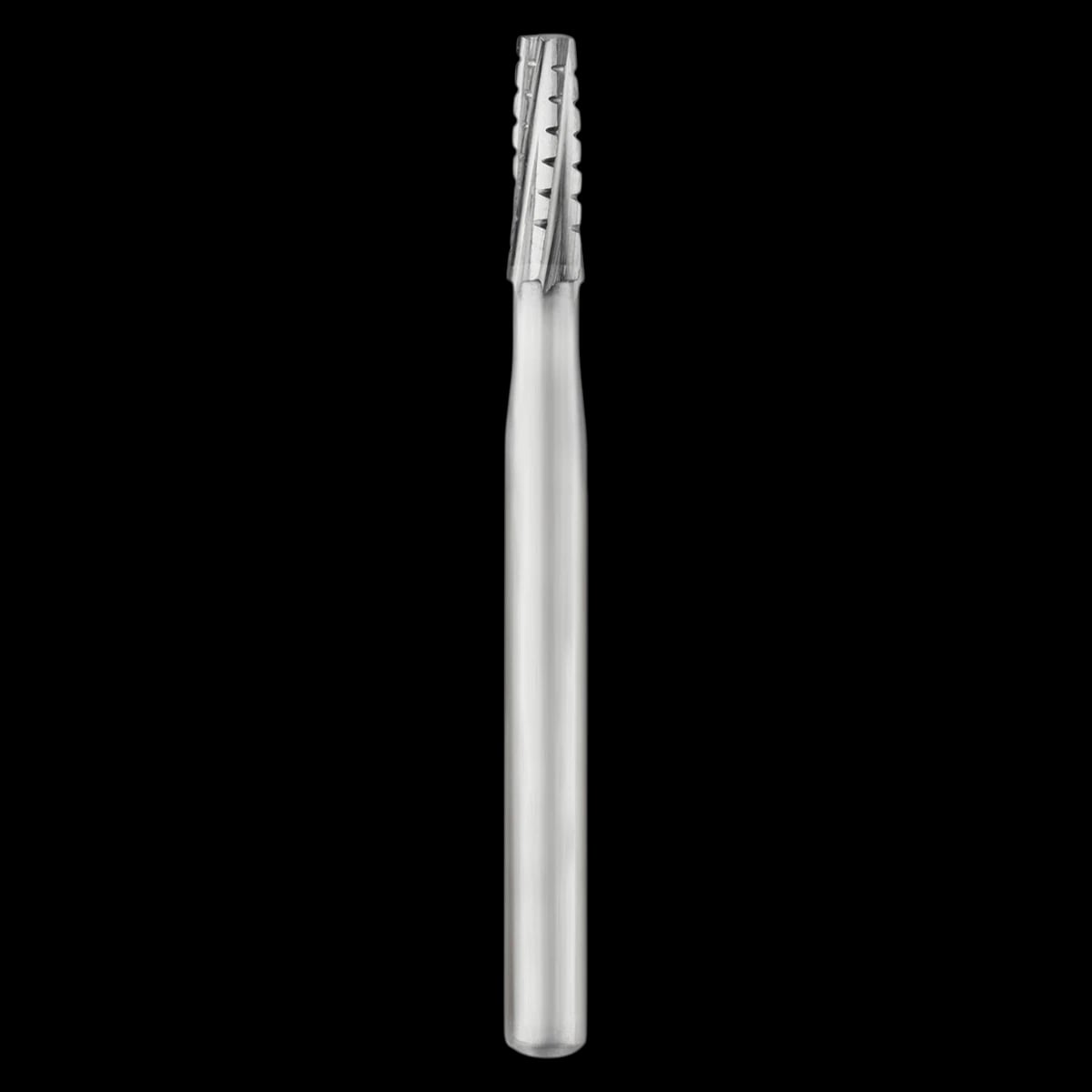 SS White FG #702 Taper Flat End Cross Cut Carbide Bur, Friction Grip, 1.6 mm Diameter, 4.5 mm Head Length, 10/Pk, 17608