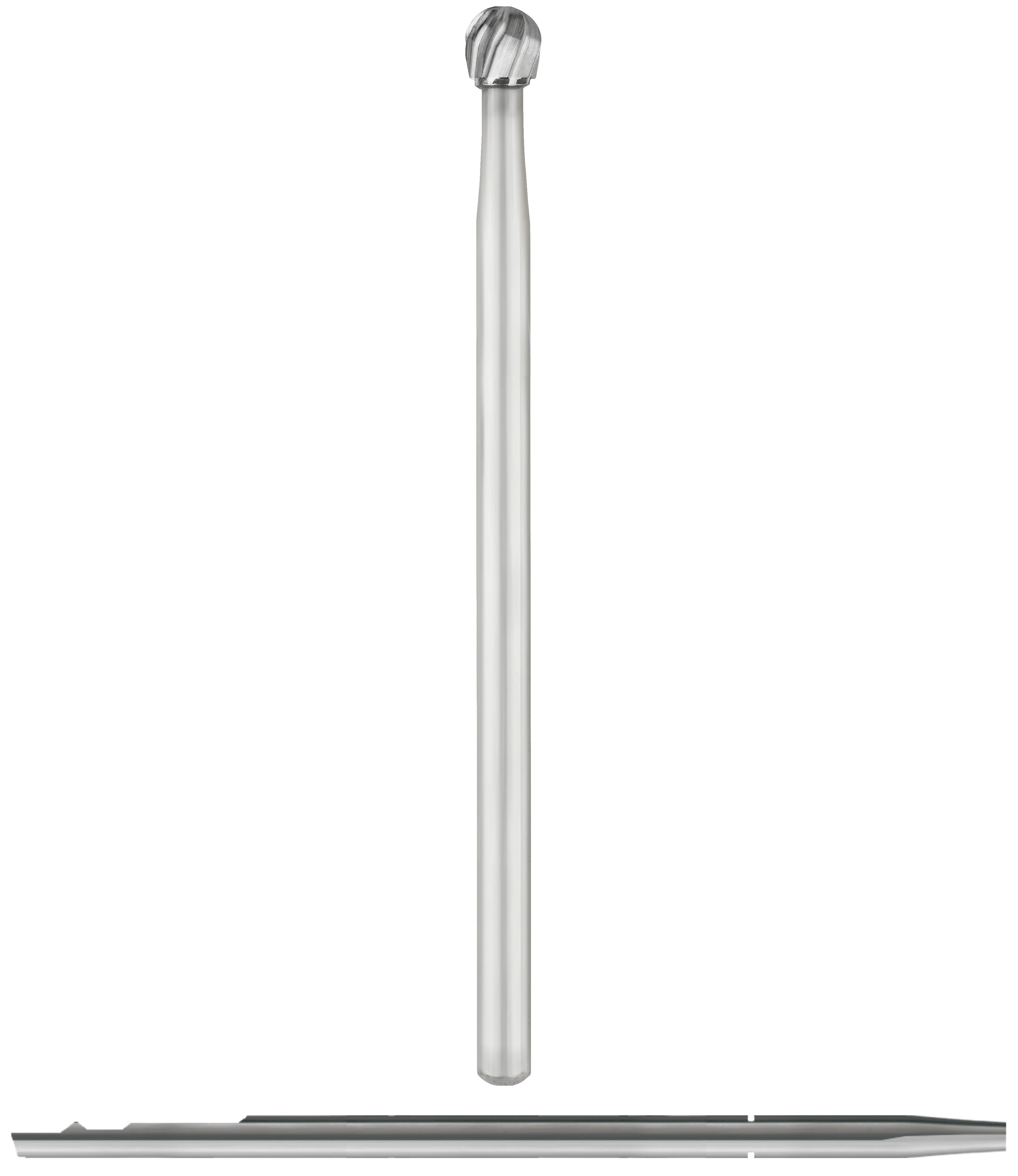 SS White Oral Surgery Carbide Bur, Round #8, HP Shank #4, 44.5 mm, 2.3 mm Diameter, Sterile, 10/Pkg, 30051