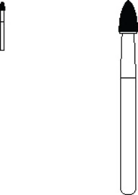 SS White 7406 FG 12-Blade Trimming & Finishing Carbide Bur, Egg Shape, 5/Pack, 15095-5