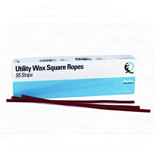 Quala Utility Wax Square Ropes, Red, 55 Count