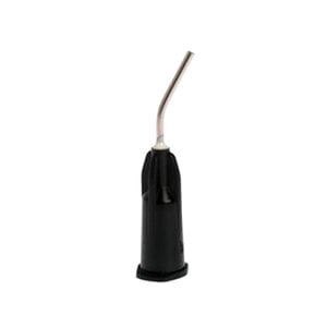 Quala Pre-Bent Dispensing Tips, 19 Gauge, Black, Bag of 100