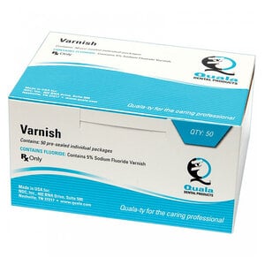 Quala 5% Sodium Fluoride Varnish, Caramel Flavor, Unit Dose 0.5 mL, Box of 50