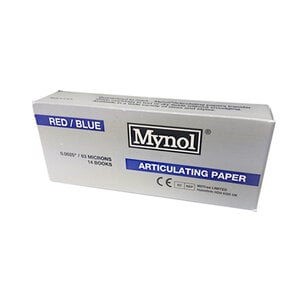 Mynol Articulating Paper, Red/Blue, 63 Micron, Box of 168