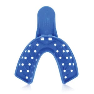 Advance Premium Impression Trays, Large #2, Perforated, Lower, Blue, Pack of 12