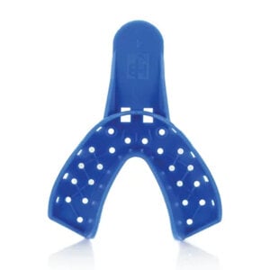 Advance Premium Impression Trays, Medium #4, Perforated, Lower, Blue, Pack of 12
