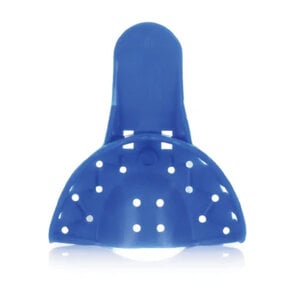 Advance Premium Impression Trays, Anterior #10S, Perforated, Upper, Blue, Pkg/12