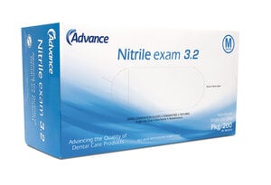 Advance™ Nitrile Exam Gloves 3.2, Powder Free, Blue, Medium, 200/Box