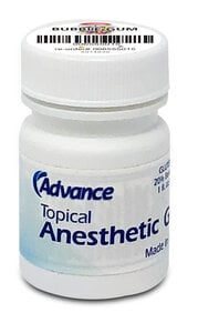 Advance Topical Anesthetic Gel, Bubble Gum Flavor, 1 oz Jar