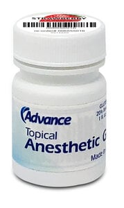Advance Topical Anesthetic Gel, Strawberry Flavor, 1 oz Jar