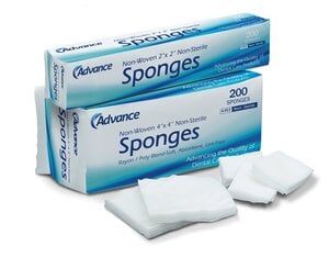 Advance Premium Nonwoven Gauze Sponges, 2" x 2", 4-Ply, Non-Sterile, 5000/Case