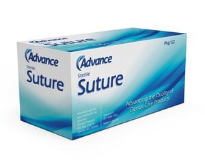 Advance™ Chromic Gut Suture, 4-0, 3/8 Circle C-6 Needle, 18 Inch, Beige, Pack of 12 (558B)