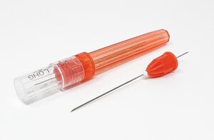 Advance Plastic Hub Dental Needles, 25 Gauge, Long (1-3/8 in.), Red, Pack of 100