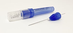 Advance Plastic Hub Dental Needles, 30 Gauge, Short, Blue, 100/Box