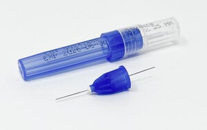 Advance Plastic Hub Dental Needles, 30 Gauge Extra Short (1/2 in.), Blue, Pack of 100