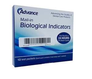 Advance Biological Monitoring System, Mail-in Test Biological Indicators, 3 Strips per Test, Box of 12