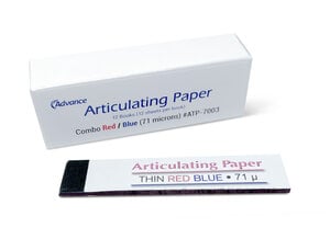 Advance Articulating Paper Combo Red/Blue, 3/4 x 3-1/2 inches, Box of 12