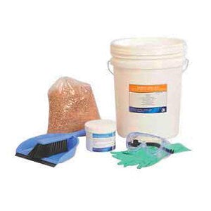 Safe-T-Spill Chemical Spill Kit, Non-Sterile, for Acid Disposal, with Nylon Apron, Goggles, Gloves, Brush, Bucket, and Dust Pan, Each