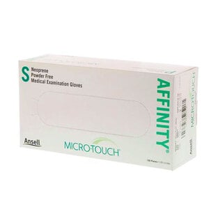 Micro-Touch® Affinity® Neoprene Exam Gloves, Powder-Free, Small, Green, Box/100