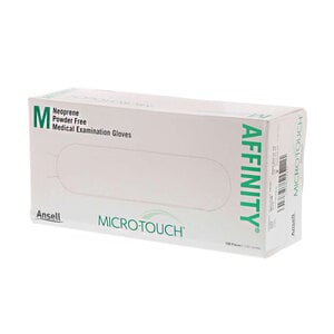 Micro-Touch® Affinity® Neoprene Exam Gloves, Powder-Free, Green, Medium, Box/100