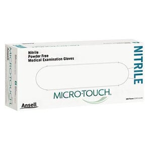 Micro-Touch Nitrile Exam Gloves, Powder Free, Non-Sterile, Extra Large, Blue, 200/Box