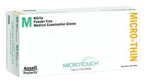 Micro-Touch Micro-Thin Nitrile Exam Gloves, Powder-Free, Blue, Small, 300/Box