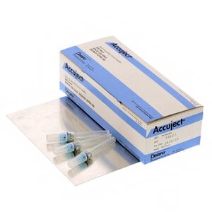 Accuject Disposable Dental Needles, 30 Gauge Extra Short, Sterile, Box of 100