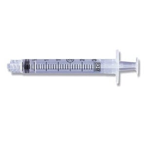 BD Luer-Lok Disposable Syringe, 3 mL, Low Dead Space, 200/Box, 309657