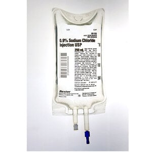 Sodium Chloride 0.9% IV Injection Solution, USP, 250 mL Bag, Sterile, DEHP-Free, Case of 36