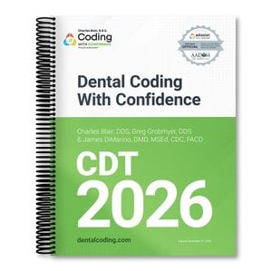 Dental Coding with Confidence 2026 CDT Manual, Spiral-Bound Softcover, Each