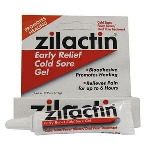 Zilactin Cold Sore Gel, 0.25 oz Tubes, Pack of 6