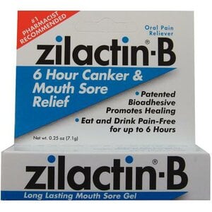 Zilactin-B Cold Sore Gel, 0.25 oz Tube, Pack of 6