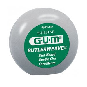 GUM ButlerWeave Waxed Dental Floss, Mint, 4 yd Dispenser, 144/Bx, 1815P
