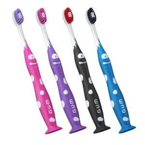 Sunstar GUM Monsterz Toothbrush, Junior, Ages 2+, Manual, Pack of 12