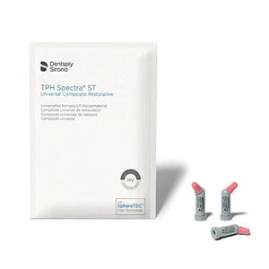 TPH Spectra ST Light-Cured Composite Refill, Shade A2, High Viscosity, 0.25g Compules Tips, Pack of 20