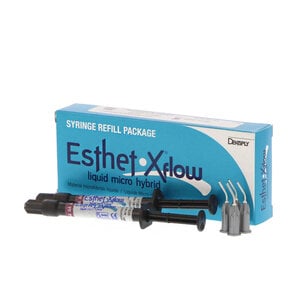 Esthet•X Flow Liquid Micro Hybrid Restorative Syringe Refill, Shade A4, 1.3g, Pack of 2