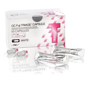 GC Fuji TRIAGE Glass Ionomer Sealant and Surface Protection Material, White Capsules, 0.13 ml, 50/Box, 002269