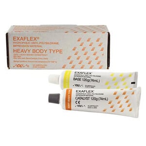 GC America Exaflex Heavy Body Vinyl Polysiloxane Impression Material, No Adhesive, Tube