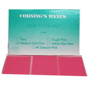 Cornings Wax Baseplate Wax, Pink, Medium-Soft, 5 lb