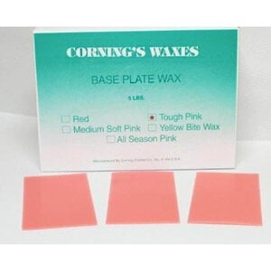 Cornings Wax Baseplate Wax, Tough Pink, 0.5 lb