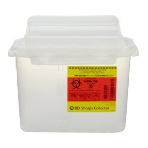 BD Sharps 5.4 Qt Pearl Side Entry Sharps Container with Counter Door